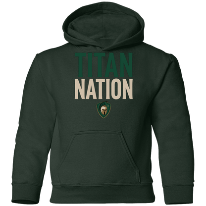 tc-titans-titan-nation-gildan-youth-pullover-hoodie — Forest Green — Front — source sha256 010f0e03d4453e81f791f8d08c982b999512a09ca8ba8afaa4c6da8af009335a — Color position 5