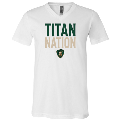 tc-titans-titan-nation-bella-canvas-unisex-jersey-ss-v-neck-t-shirt — White — Front — source sha256 09314a03632a8bb8e0cda631877f21ebc6588e926fe6fe3db8fc8a1bca18de99 — Color position 1