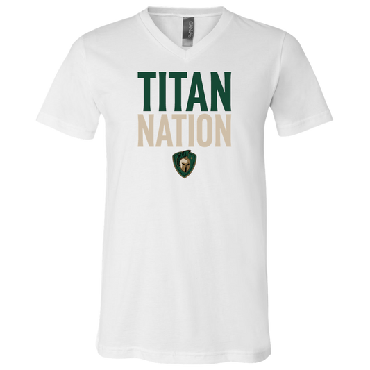 tc-titans-titan-nation-bella-canvas-unisex-jersey-ss-v-neck-t-shirt — White — Front — source sha256 09314a03632a8bb8e0cda631877f21ebc6588e926fe6fe3db8fc8a1bca18de99 — Color position 1