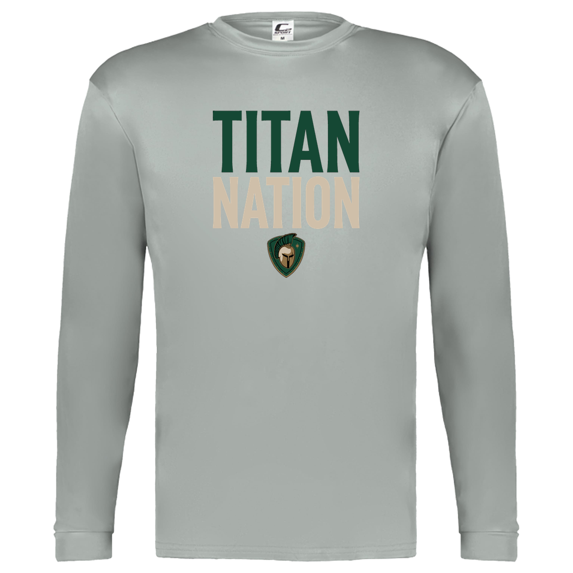 tc-titans-titan-nation-c2-kids-performance-long-sleeve-tee — Silver — Front — source sha256 09df30442b22c397c7d63b68e970d2e9b1fa8c66df679e6c5abcb7d9877659a3 — Color position 3