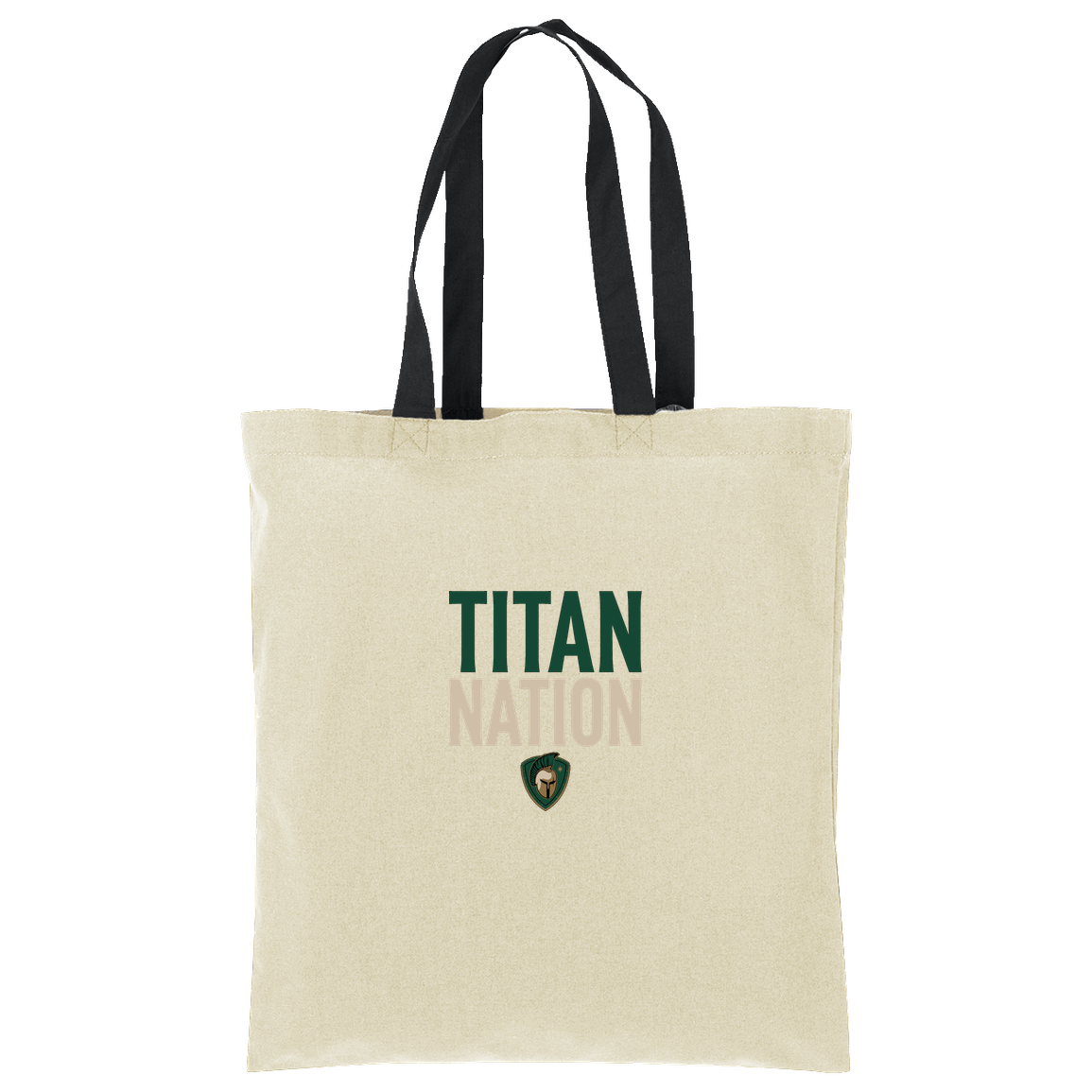 tc-titans-titan-nation-port-authority-core-cotton-tote — Natural/Deep Black — Front — source sha256 1fb2d2fdda77828a0908cd28d1492fd867223023915997494f8e0cce9670aab4 — Color position 3
