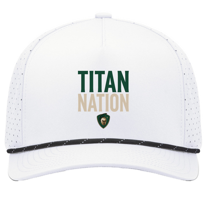 tc-titans-titan-nation-pacific-headwear-weekender-perforated-snapback-cap — White/Black — Front — source sha256 24e52990f3566f83ac8ca658f147d930614f915f0323ab5072e5a36966afd915 — Color position 7