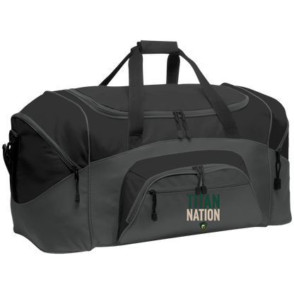 tc-titans-titan-nation-port-company-sport-duffel — Dark Charcoal/Black — Front — source sha256 3779080b91e9b2b153eb655ea8986e96aa2cf97e626b16c326f89cfe982a9a4d — Color position 2