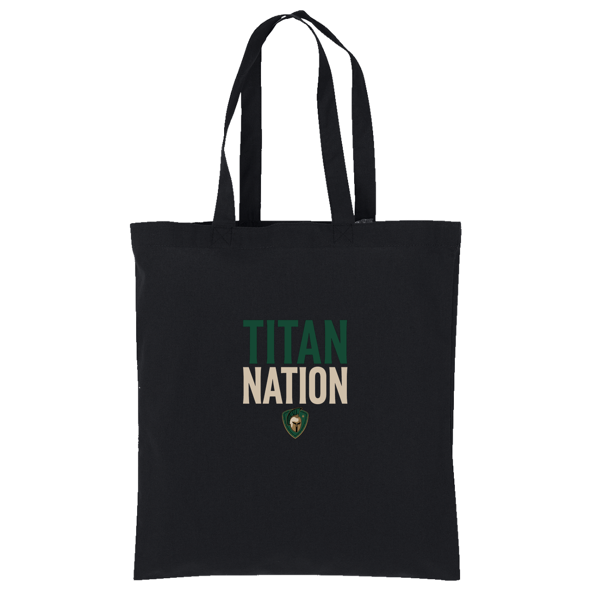 tc-titans-titan-nation-port-authority-core-cotton-tote — Deep Black — Front — source sha256 3880ec8871d39f23f9536d8b3f4ad98bc346299e3d65026411f7b0f59e3baa81 — Color position 1