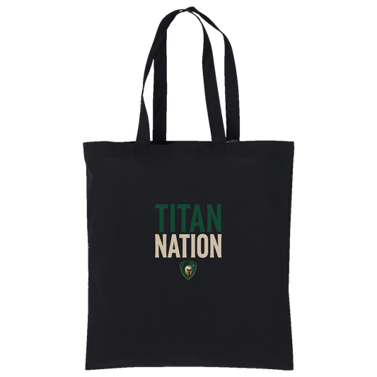 tc-titans-titan-nation-port-authority-core-cotton-tote — Deep Black — Front — source sha256 3880ec8871d39f23f9536d8b3f4ad98bc346299e3d65026411f7b0f59e3baa81 — Color position 1