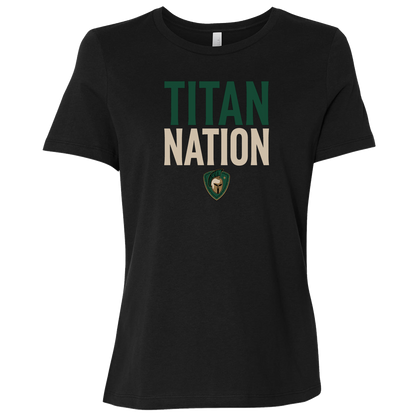 tc-titans-titan-nation-bella-canvas-ladies-relaxed-jersey-short-sleeve-t-shirt — Black — Front — source sha256 39856252dd5724a29fe342ae8bee57b96c901692032db3cca667b159db4f080f — Color position 5