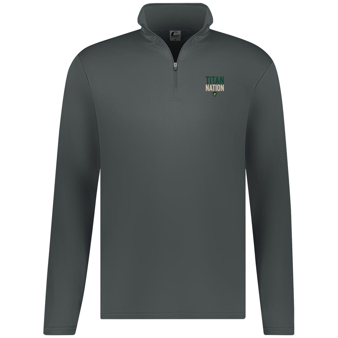 tc-titans-titan-nation-c2-mens-1-4-zip-pullover — Graphite — Front — source sha256 51852b3ec85223506efa9bed8fbce9f19caa8b0941314b104ef492b675fa009d — Color position 4