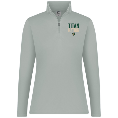tc-titans-titan-nation-c2-womens-1-4-zip-pullover — Silver — Front — source sha256 5bfabd24b913626168488e419b286c01473f7d46d059f907dcf8e037022820ae — Color position 2