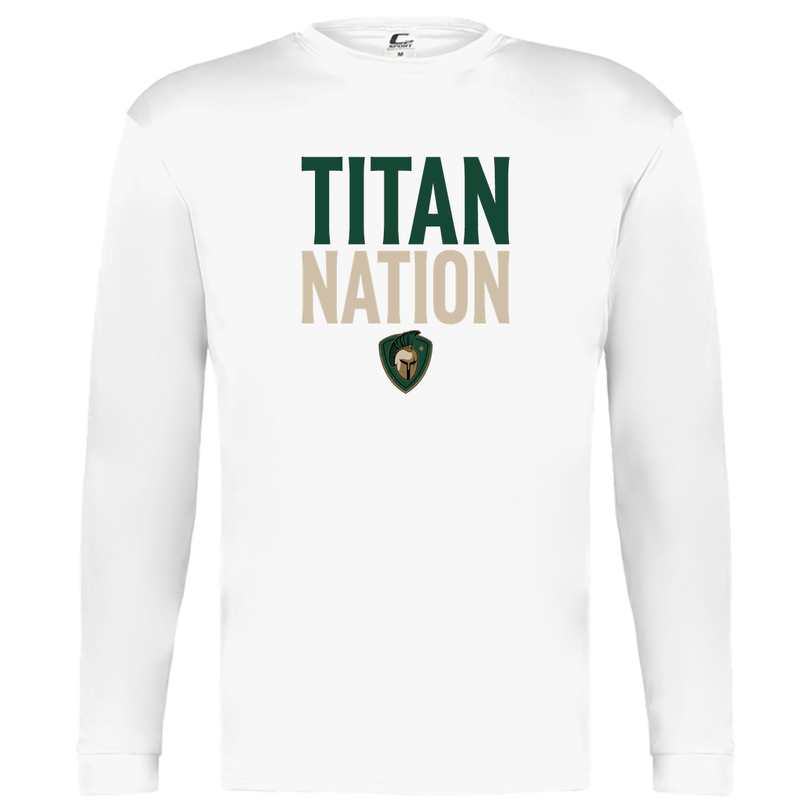 tc-titans-titan-nation-c2-kids-performance-long-sleeve-tee — White — Front — source sha256 5c72cae55cd12a581edddef44a4492b3e743a9908b823af18e0c4611dfb333e1 — Color position 4