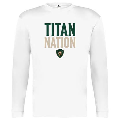 tc-titans-titan-nation-c2-kids-performance-long-sleeve-tee — White — Front — source sha256 5c72cae55cd12a581edddef44a4492b3e743a9908b823af18e0c4611dfb333e1 — Color position 4
