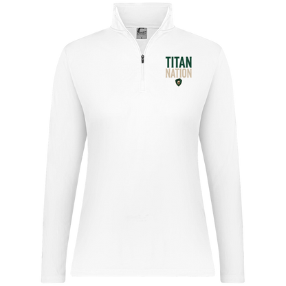 tc-titans-titan-nation-c2-womens-1-4-zip-pullover — White — Front — source sha256 610b26dec34ca0b61ed5c4583aca3f9277854e597a01eb9f45b443159070c039 — Color position 3
