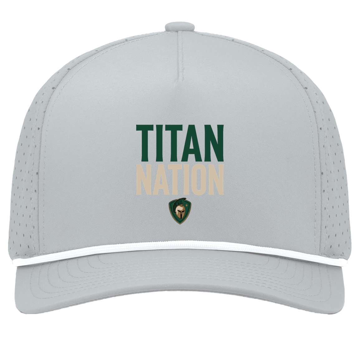 tc-titans-titan-nation-pacific-headwear-weekender-perforated-snapback-cap — Silver/White — Front — source sha256 6cd171daf71a9ba8784dd336618bcabf59b5b614ccd0b48a8ffbb9e8f59a066b — Color position 5