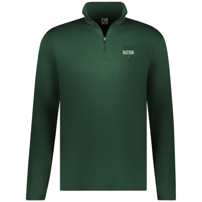 tc-titans-titan-nation-c2-mens-1-4-zip-pullover — Dark Green — Front — source sha256 73b91d25996d3c1522c3be584e4731ca43dc6dd1e1a9016c585e3cbbc85b4fb3 — Color position 5
