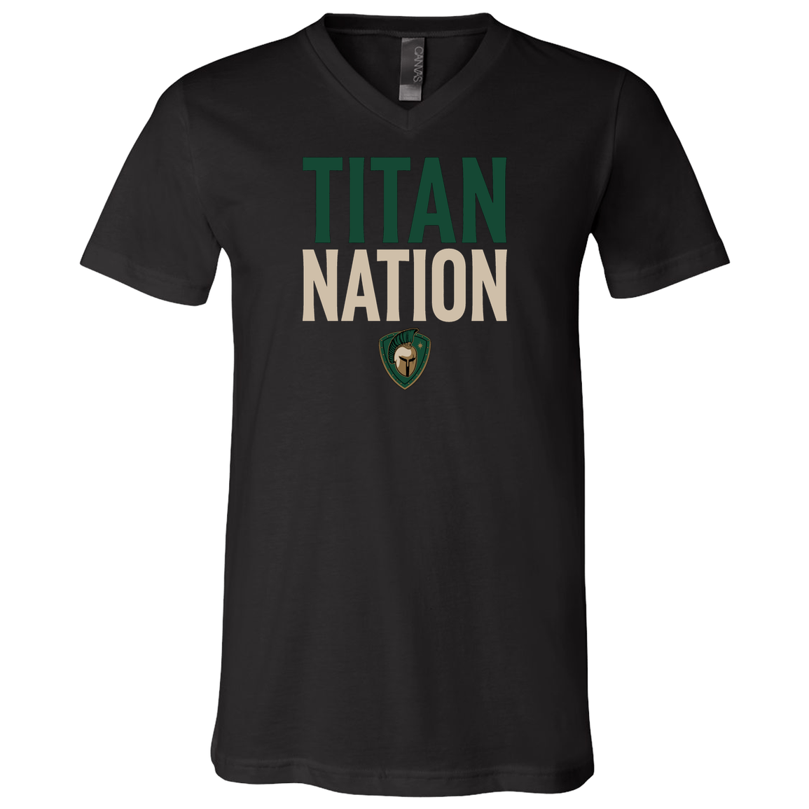 tc-titans-titan-nation-bella-canvas-unisex-jersey-ss-v-neck-t-shirt — Black — Front — source sha256 905db1116f56809c93500f7575e468167ac3103965c3c16476fd82a9b0f82800 — Color position 2
