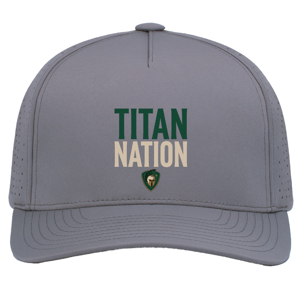 tc-titans-titan-nation-pacific-headwear-weekender-perforated-snapback-cap — Graphite — Front — source sha256 9a6c193c490061b857a327cafa720f3cf89b655a318c355fce988003a7433426 — Color position 4