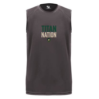 tc-titans-titan-nation-badger-b-core-sleeveless-performance-tee — Graphite — Front — source sha256 9cc36037fdd7ac1d00856e78f0ebfc441c6d2ad060817cbb5dbaa272abcb4986 — Color position 2