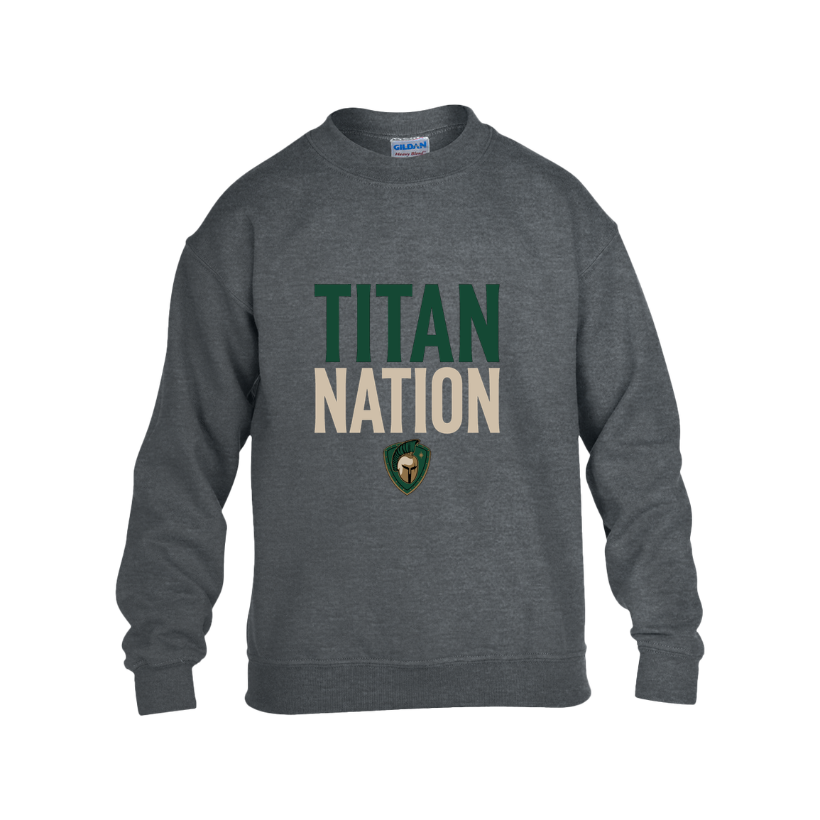 tc-titans-titan-nation-gildan-kids-heavy-blend-fleece-crew — Dark Heather — Front — source sha256 b0f98ebcaa69aada865f277460e5fc10ce9aa6b9995f153144f1e9fd37fef1b1 — Color position 2