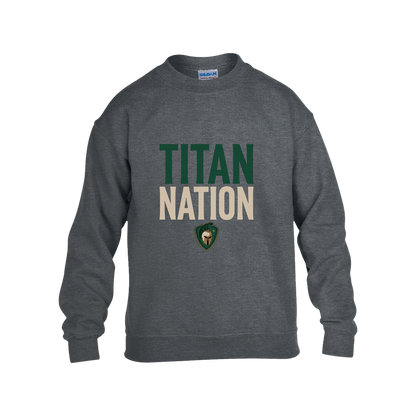 tc-titans-titan-nation-gildan-kids-heavy-blend-fleece-crew — Dark Heather — Front — source sha256 b0f98ebcaa69aada865f277460e5fc10ce9aa6b9995f153144f1e9fd37fef1b1 — Color position 2