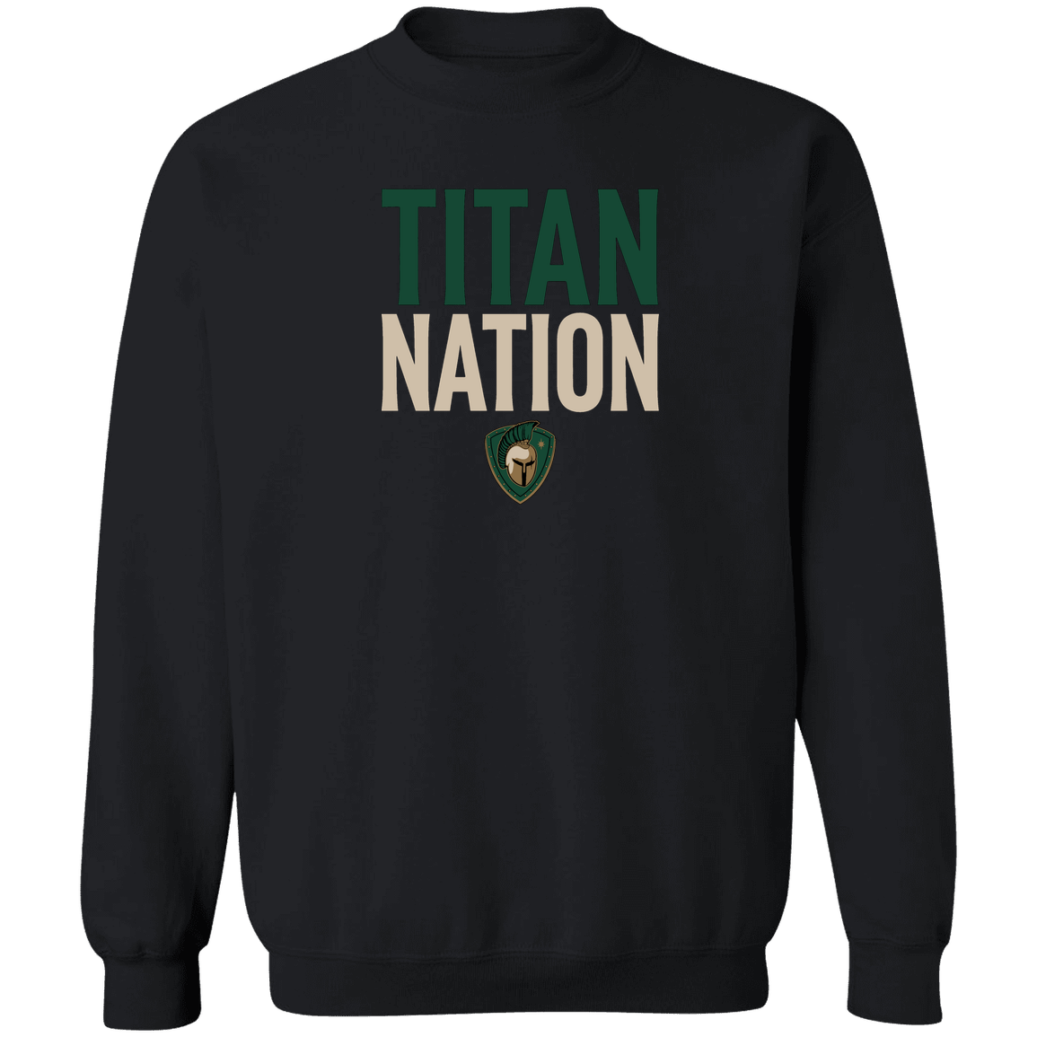 tc-titans-titan-nation-gildan-crewneck-pullover-sweatshirt — Black — Front — source sha256 b2eae2cdc78387d9fc1133c7de9a59098e34c89d212f19d2432b135b38878ff5 — Color position 4
