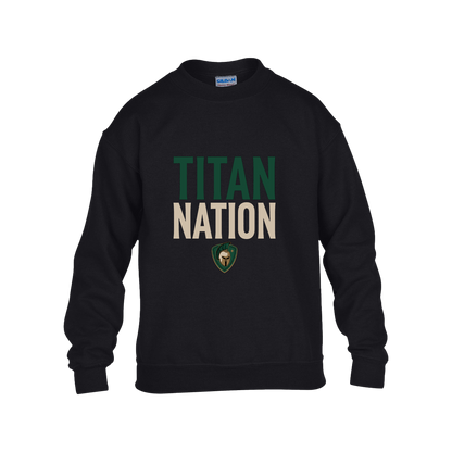 tc-titans-titan-nation-gildan-kids-heavy-blend-fleece-crew — Black — Front — source sha256 c4574dcaf80e6e25a5785d2170e7b2e1b166abe57121fcc9ac0312ad18afbf3c — Color position 1