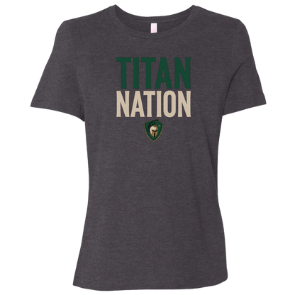 tc-titans-titan-nation-bella-canvas-ladies-relaxed-jersey-short-sleeve-t-shirt — Dark Grey Heather — Front — source sha256 d2e782a91b3ad4f3a41c5107dfcd36d802aacc4c9ace3109ce0bff074db05168 — Color position 6