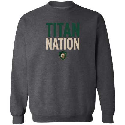 tc-titans-titan-nation-gildan-crewneck-pullover-sweatshirt — Dark Heather — Front — source sha256 d4a290023ea562ce4229c3225f4d82213e7839c67fa8334a6b5ba1bdfee56094 — Color position 6
