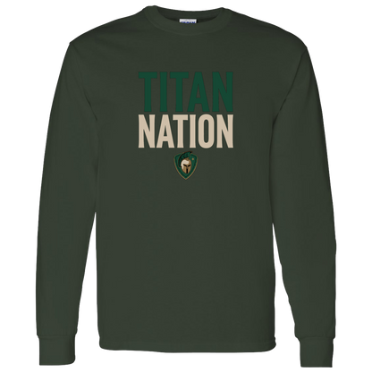 tc-titans-titan-nation-gildan-ls-t-shirt-5-3-oz — Forest Green — Front — source sha256 d721b39e7853e51cc89bb48f5ab035256120c26d733bce6e30bda57664d08b4e — Color position 6