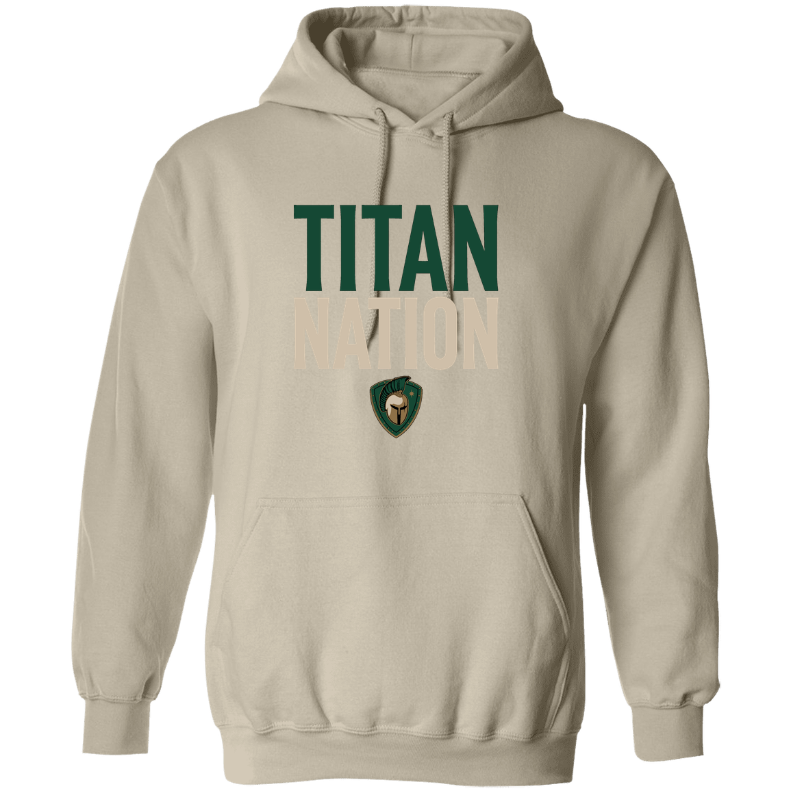 tc-titans-titan-nation-gildan-pullover-hoodie — Sand — Front — source sha256 d786ce2d193796339826971419255004d7348f99c55f354fe87a3308016159b3 — Color position 1