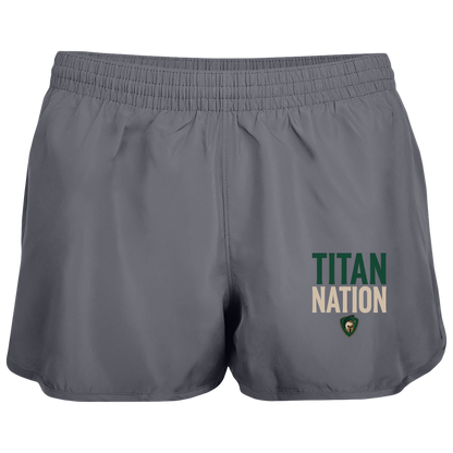 tc-titans-titan-nation-augusta-ladies-wayfarer-running-shorts — Graphite — Front — source sha256 e142d136c765d3499562eb503687ed59cdcd3c89e2e6dced68c87046bed741a8 — Color position 2