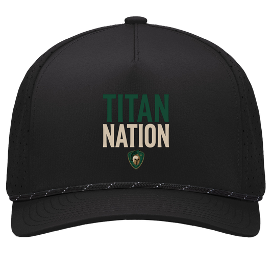 tc-titans-titan-nation-pacific-headwear-weekender-perforated-snapback-cap — Black/Black — Front — source sha256 f1ba43e3e1f222087d063370462b4ec6e0cfa23e9ca2c7ee56ebe2f784157d3f — Color position 1