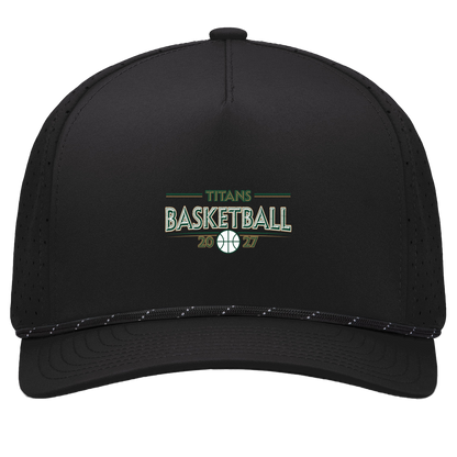 tc-titans-vintage-hardwood-pacific-headwear-weekender-perforated-snapback-cap — Black/Black — Front — source sha256 70da6770470e22b2b417e4f0f126a1b788af8c0396093982117dfc4e766dbbdf — Color position 1