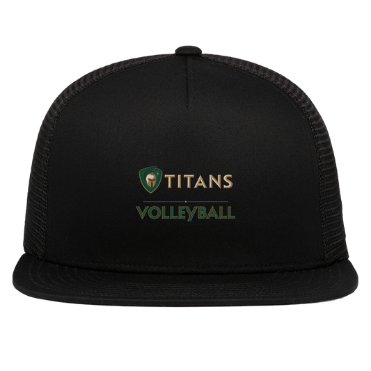 tc-titans-volleyball-basic-pacific-headwear-d-series-5-panel-trucker-snapback-cap — Black — Front — source sha256 6440b8c2160875d3876f3243061f0a602692b0ce540f78eef46476ad58a42dfe — Color position 1