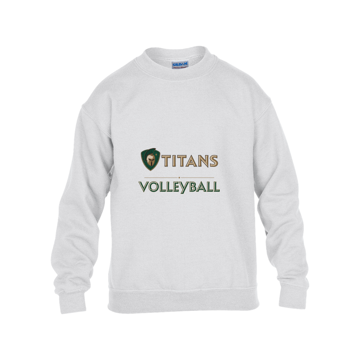 tc-titans-volleyball-basic-gildan-kids-heavy-blend-fleece-crew — White — Front — source sha256 6619d813189556c8af6f64ec9e01b6d113115662a9607cc98bd039e5f4ae6106 — Color position 4