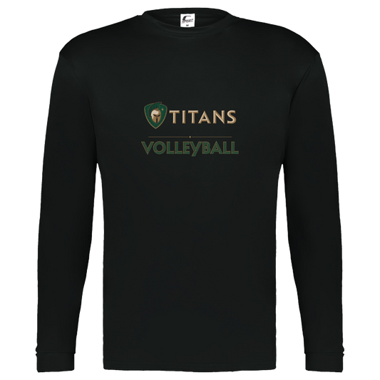 tc-titans-volleyball-basic-c2-kids-performance-long-sleeve-tee — Black — Front — source sha256 f85f421f9c30edde6d3d6393c3b450fb30a879e8ab88508aae052b75fe03788a — Color position 1