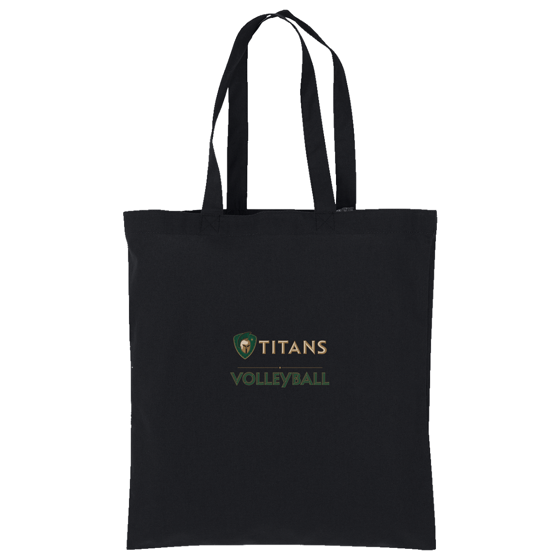 tc-titans-volleyball-basic-port-authority-core-cotton-tote — Deep Black — Front — source sha256 ff93c1892beff32c029588ebe7d541d1044b9069c8ffe95dbe4e86ed492b4313 — Color position 1