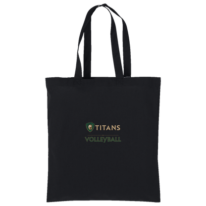 tc-titans-volleyball-basic-port-authority-core-cotton-tote — Deep Black — Front — source sha256 ff93c1892beff32c029588ebe7d541d1044b9069c8ffe95dbe4e86ed492b4313 — Color position 1