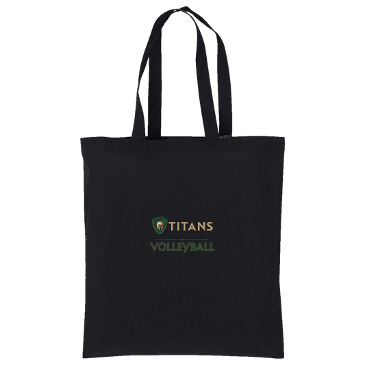 tc-titans-volleyball-basic-port-authority-core-cotton-tote — Deep Black — Front — source sha256 ff93c1892beff32c029588ebe7d541d1044b9069c8ffe95dbe4e86ed492b4313 — Color position 1