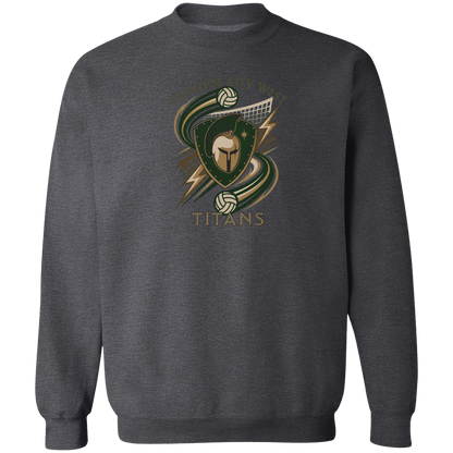 tc-titans-volleyball-rally-gildan-crewneck-pullover-sweatshirt — Dark Heather — Front — source sha256 0ae78f33717cac2f21c919d8533b4723aeb8354b6eb055290b55d6a60e511b13 — Color position 6