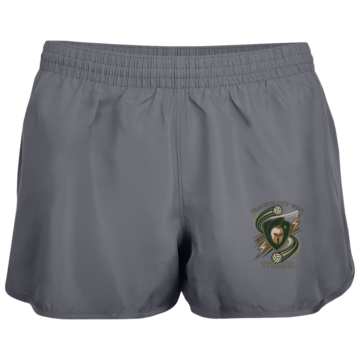tc-titans-volleyball-rally-augusta-ladies-wayfarer-running-shorts — Graphite — Front — source sha256 0fd4929afff2c47f22183efc833e9403bead0652daffcaeb23cb537cde237a7f — Color position 2