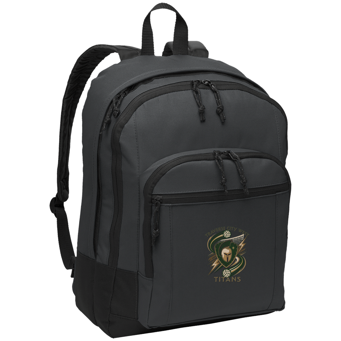 tc-titans-volleyball-rally-port-authority-basic-backpack — Dark Charcoal — Front — source sha256 1f30f60e69400635c1b1026fa498131f779c514c454ba9bec346ca44883a5321 — Color position 2