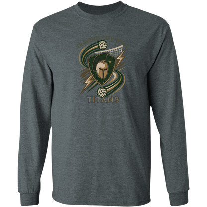 tc-titans-volleyball-rally-gildan-ls-t-shirt-5-3-oz — Dark Heather — Front — source sha256 228282ae65873bae96f3f891749c2e630830a0c531db292fe363cefdec8cfff8 — Color position 2