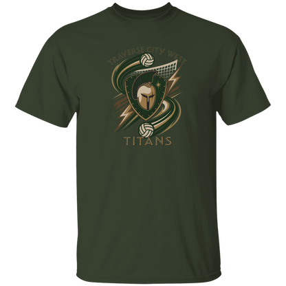 tc-titans-volleyball-rally-gildan-youth-5-3-oz-100-cotton-t-shirt — Forest — Front — source sha256 86555f2e864a6f487aa6a88bb24c7a867a77b6fa1e5d23bf6ba72f9e63027c9c — Color position 6
