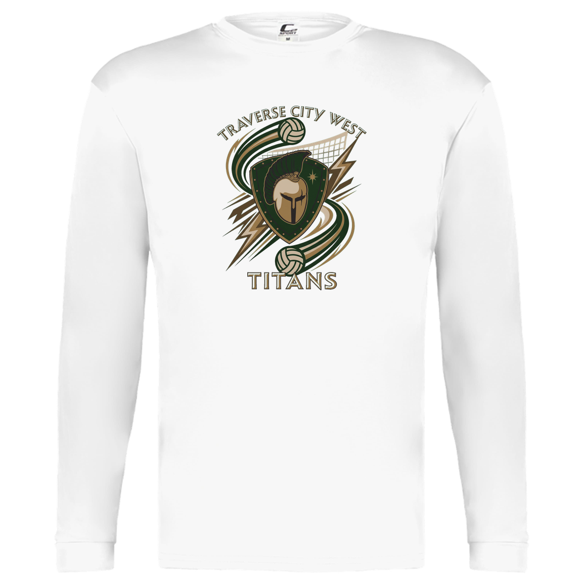 tc-titans-volleyball-rally-c2-kids-performance-long-sleeve-tee — White — Front — source sha256 c70b9406f6eb28a494986ff7cf1f219801848ba39e67d039a2064e4ea1659618 — Color position 4