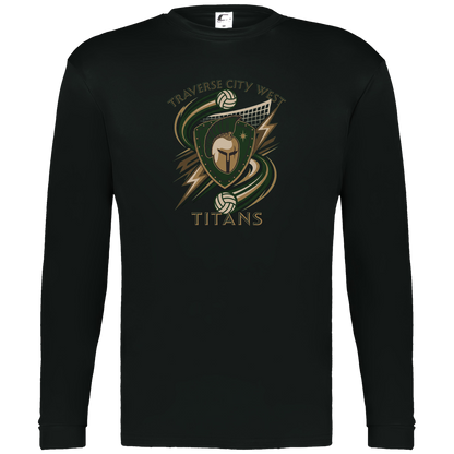 tc-titans-volleyball-rally-c2-mens-performance-long-sleeve-tee — Black — Front — source sha256 cbb89e7509411d7e5b688cfd2ce2aff7d7ff405fd7a696e3fc489a4fefef6529 — Color position 1