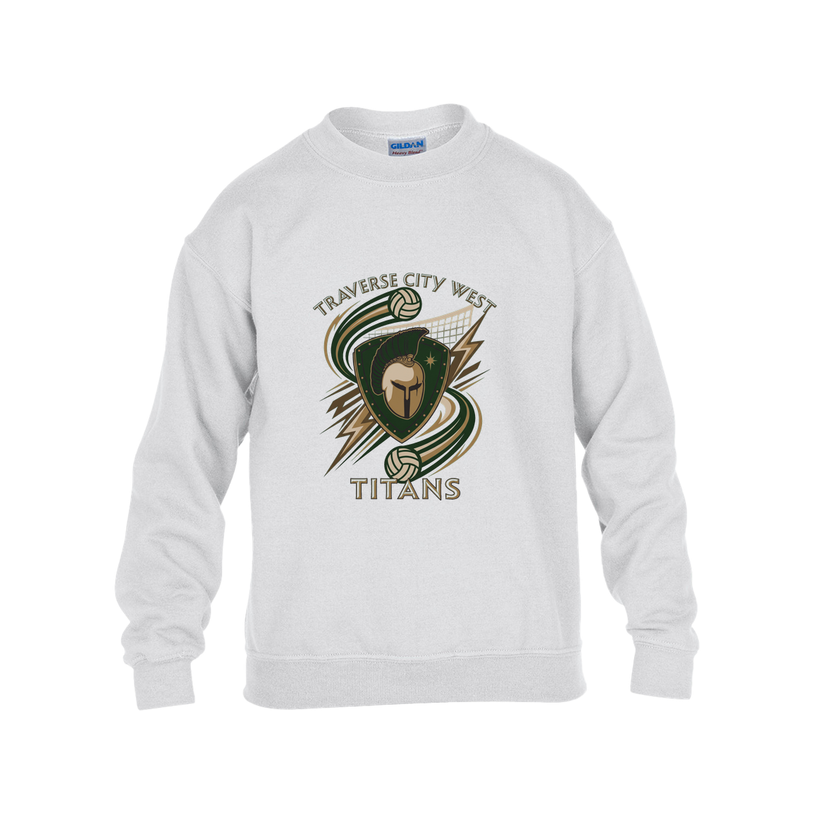 tc-titans-volleyball-rally-gildan-kids-heavy-blend-fleece-crew — White — Front — source sha256 d95e84a0a82f5f47b7e8431791fa4117a5d6c33025d77a893da63d47482a8018 — Color position 4