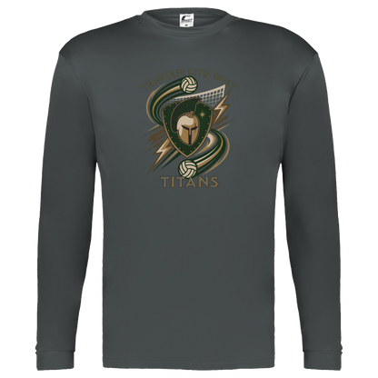 tc-titans-volleyball-rally-c2-kids-performance-long-sleeve-tee — Graphite — Front — source sha256 ef9a8f4ea35eab0355d275a3add1c1b4c40b96f667559db2f8916aa4f2c6dbdb — Color position 2