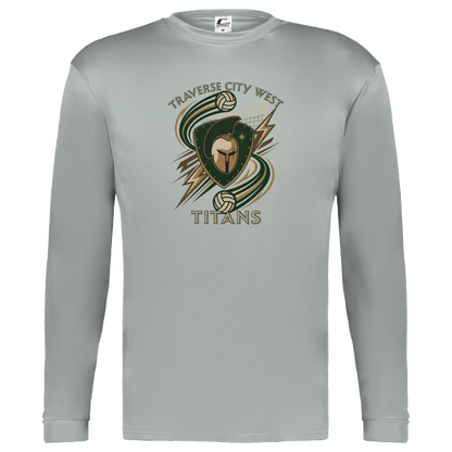 tc-titans-volleyball-rally-c2-kids-performance-long-sleeve-tee — Silver — Front — source sha256 f326d55059da2bb49306c97074e90f50d2a8954d992fe7f5107313961c0ef853 — Color position 3