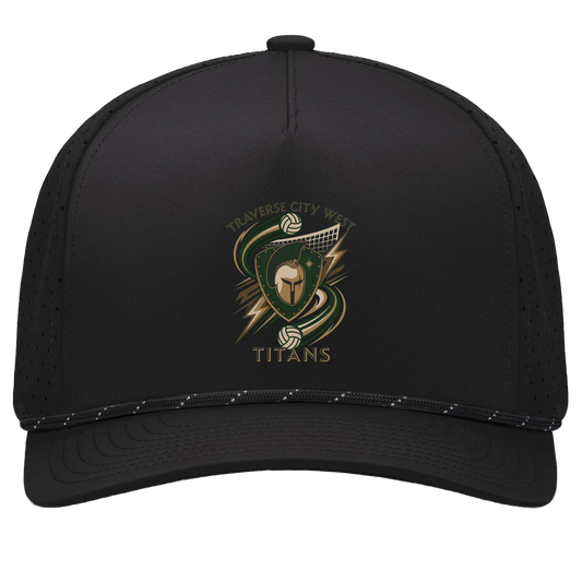 tc-titans-volleyball-rally-pacific-headwear-weekender-perforated-snapback-cap — Black/Black — Front — source sha256 f55e39fdc6d209db9df05b1079e9ecb85080e4dc0c97e52598215fc9ffc2daab — Color position 1