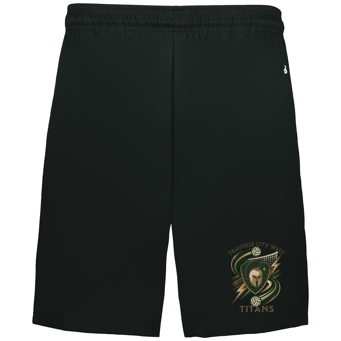 tc-titans-volleyball-rally-badger-adult-b-core-7-inch-short-with-pockets — Black — Front — source sha256 f61dadb5055863d174f76332bdade0fad496ce3546cab9f3d74a24956a2bdd74 — Color position 1