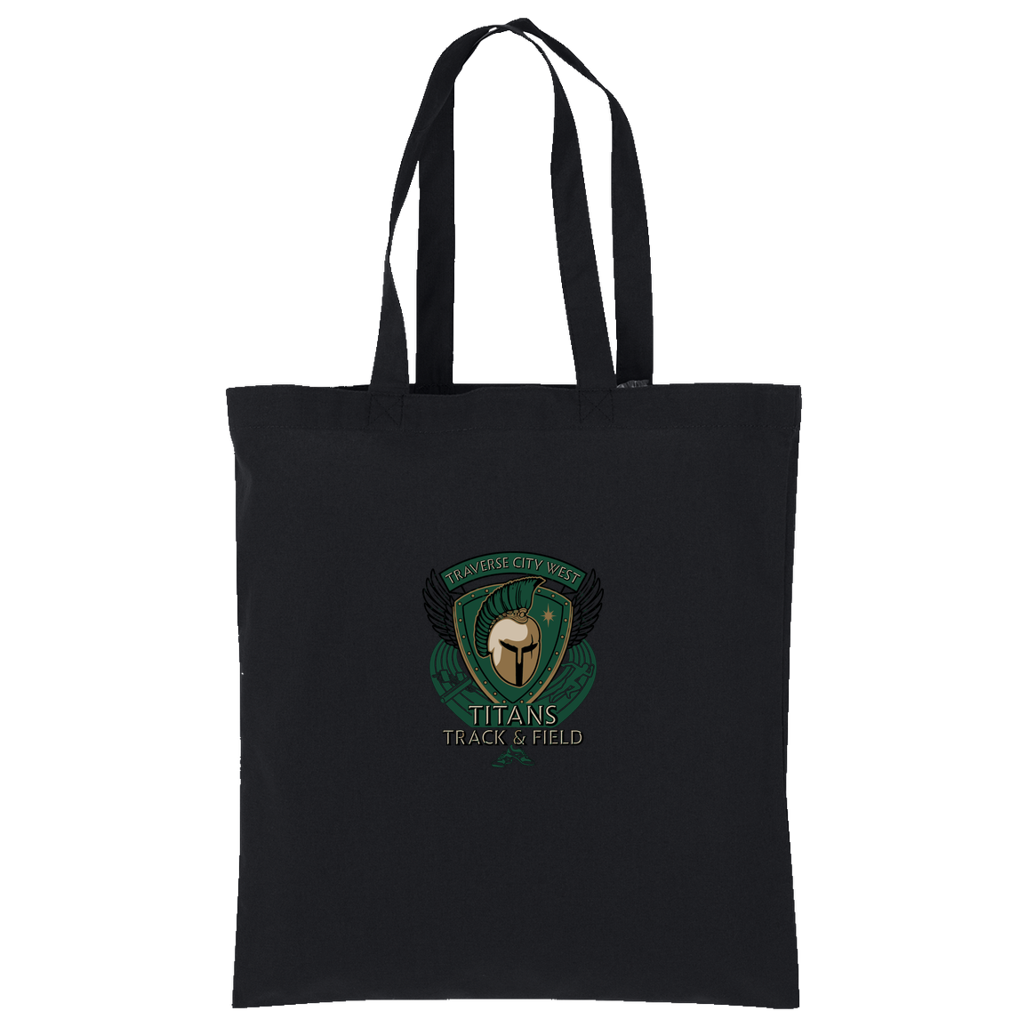 tc-titans-winged-warrior-crest-port-authority-core-cotton-tote — Deep Black — Front — source sha256 068d1d6cec88ba91fb89bde2d7c6c4627c2b4f3e3a8e9f2adde1617b2444e1dd — Color position 1